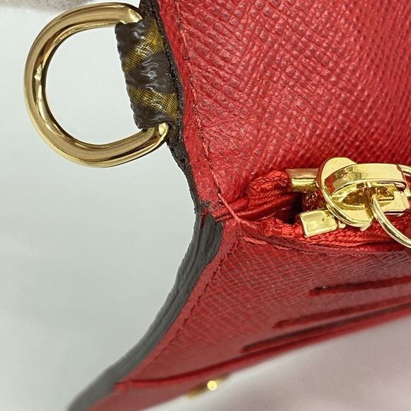 Louis Vuitton Long Wallet Monogram Portefeuille Antholite M60250 Rouge Ladies - Picture 6 of 10